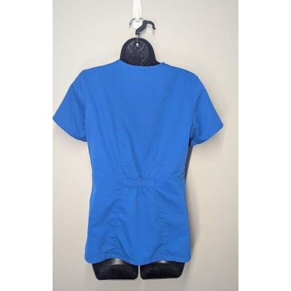 Barco Grey's Anatomy Women's Small Blue V-Neck Scrub Top with Pockets - Picture 4 of 4